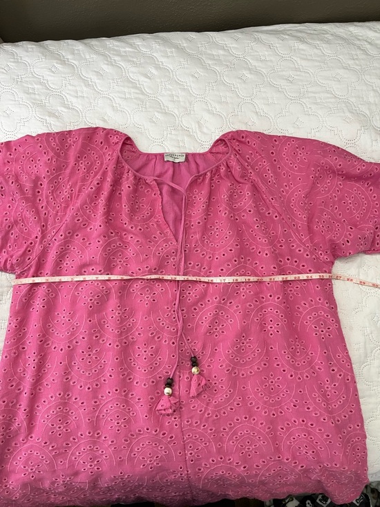 Dress Forum Los Angeles Pink Eyelet Mini Dress - Size L - Picture 5 of 14